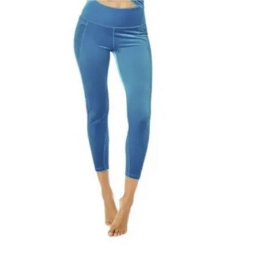 Lilly Pulitzer Weekender High Rise Leggings‎ Womens Size XXS Teal Bay UPF 50+NWT